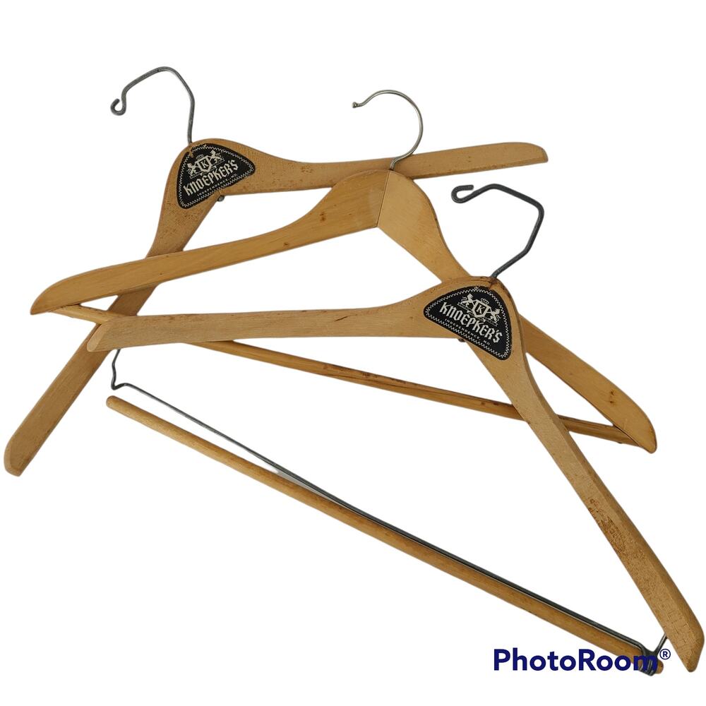 Set of 3 Vintage wooden hangers